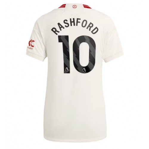 Manchester United Marcus Rashford #10 Tredjedrakt Kvinner 2023-24 Kortermet Manchester United Marcus Rashford #10 Tredjedrakt Kvinner 2023-24 Kortermet